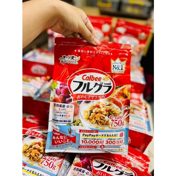 Ngũ cốc Calbee Nhật bản, ăn kiêng, giảm cân mix trái cây, sữa chua