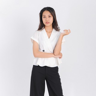 Áo kiểu công sở thời trang Eden cổ vest - ASM093