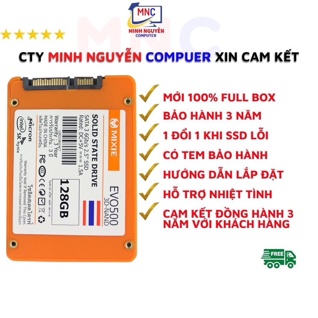 Ổ Cứng SSD 128GB MIXIE EVO500 SATA 3 - 2.5INCH - New 100% - Bảo Hành 3 Năm Chính Hãng