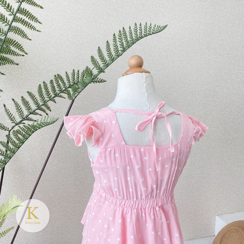 Váy bé gái maxi 4 tầng KIWY KIDS chất đũi lạnh cực mát Kidsh2127 cho bé từ 1 đến 11 tuổi
