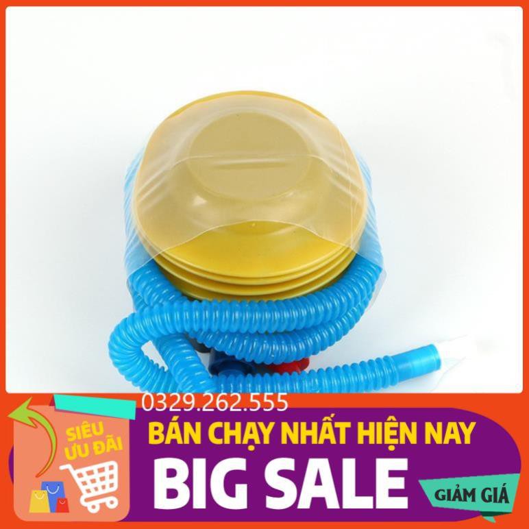 (FreeShip) Bơm bóng dậm chân bơm hơi bóng bay, bể bơi, phao bơi, bơm hút chân không đa năng