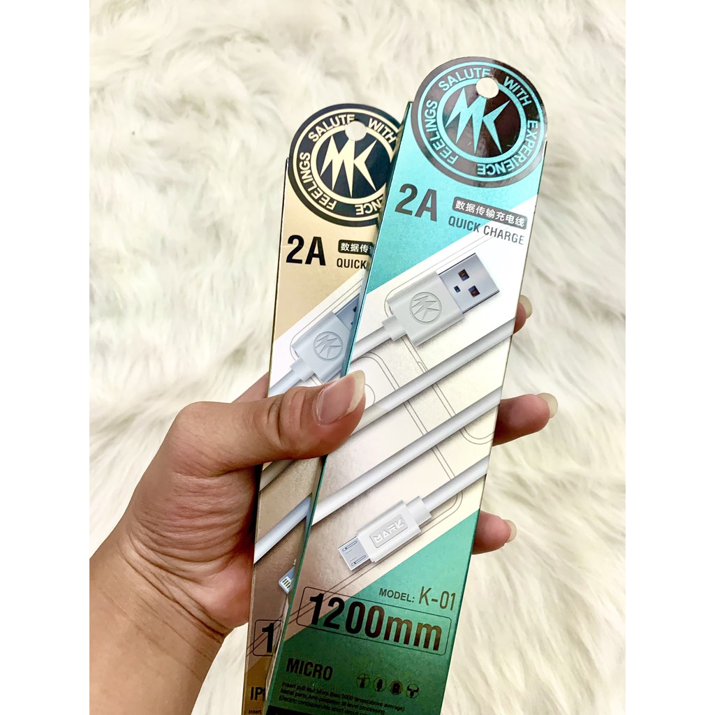 Cáp sạc 2A MK K01 cho/Micro/Type c