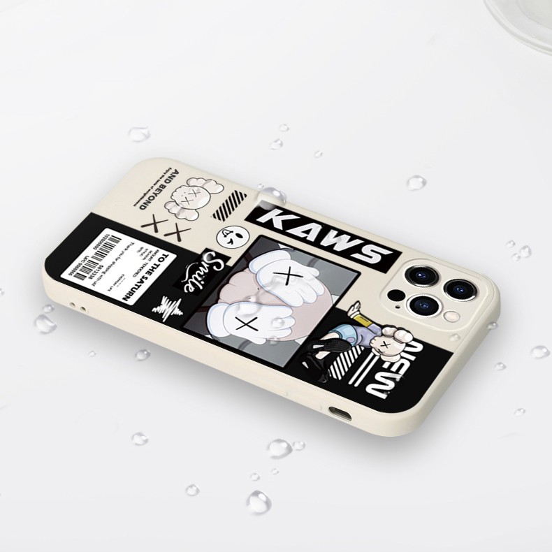 Ốp Lưng Iphone Cạnh Vuông Silicon Dẻo Bảo Vệ Camera In Hình Kaws 6plus/6splus/7plus/8plus/x/xs/11/12/13/promax/plus