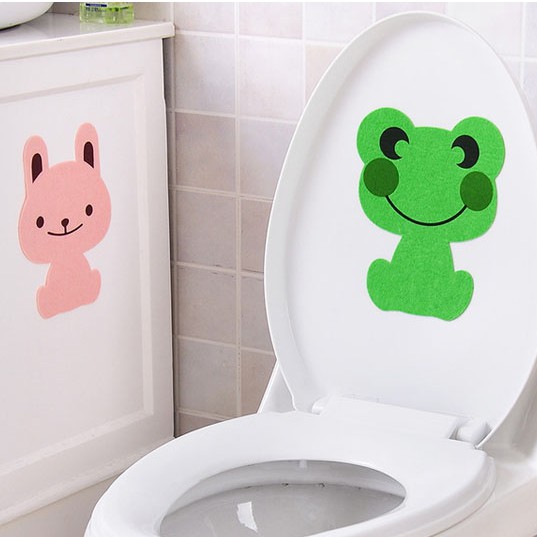 Miếng Dán Khử Sạch Mùi Hôi Từ Bồn Cầu - Khử mùi nhà vệ sinh hình con ếch dễ thương