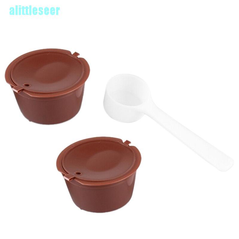 【Per】2X Refillable Reusable Coffee Capsule Pods Cup for Nescafe Dolce Gusto Machine