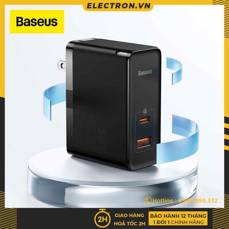 Bộ sạc nhanh đa năng Baseus GaN5 Pro Quick Charger 100W dùng cho Smartphone/ Tablet/ Laptop