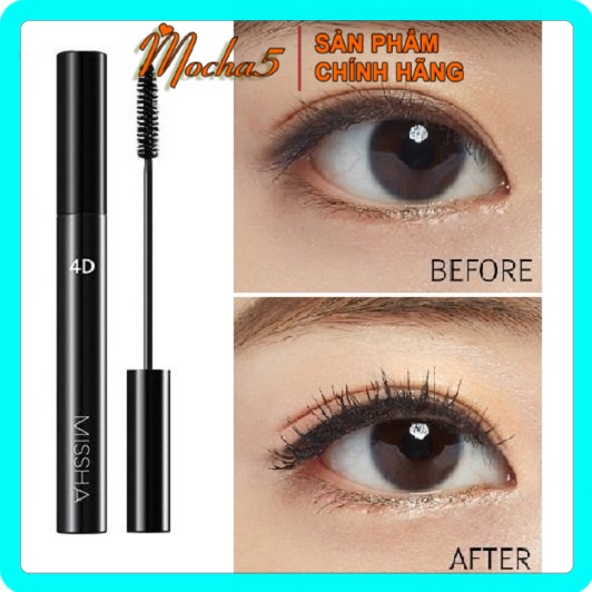 Mascara Chuốt Mi MISSHA 4D Mảnh Tự Nhiên Chống Nước