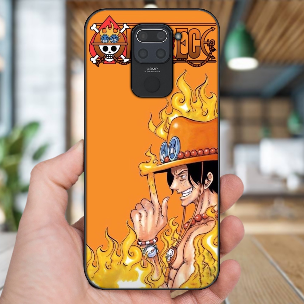Ốp lưng Xiaomi Redmi Note 9 viền đen in hình Ace One Piece