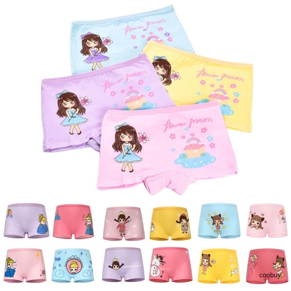 Quần lót boxer họa tiết hoạt hình xinh xắn cho bé gái