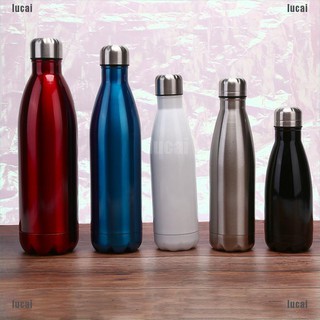 【lucai*COD】1PC Stainless Steel Double Wall Vacuum Insulated Bottle Water Flask Sp