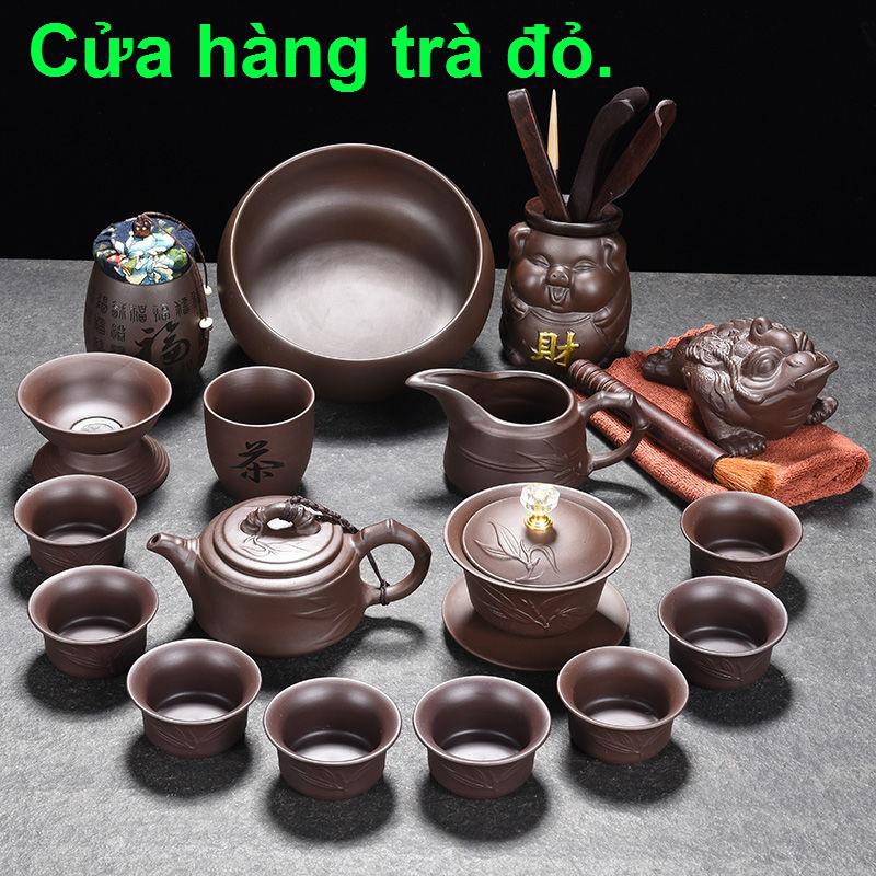 Yi Purple Sand Tea Set Home Geramic Gift Ore Mud Skill Cupnhà cửa đời sống1