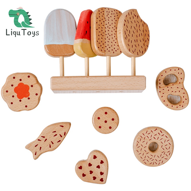 Bộ Đồ Chơi Cửa Hàng Băng Bằng Gỗ Vui Nhộn Cho Bé