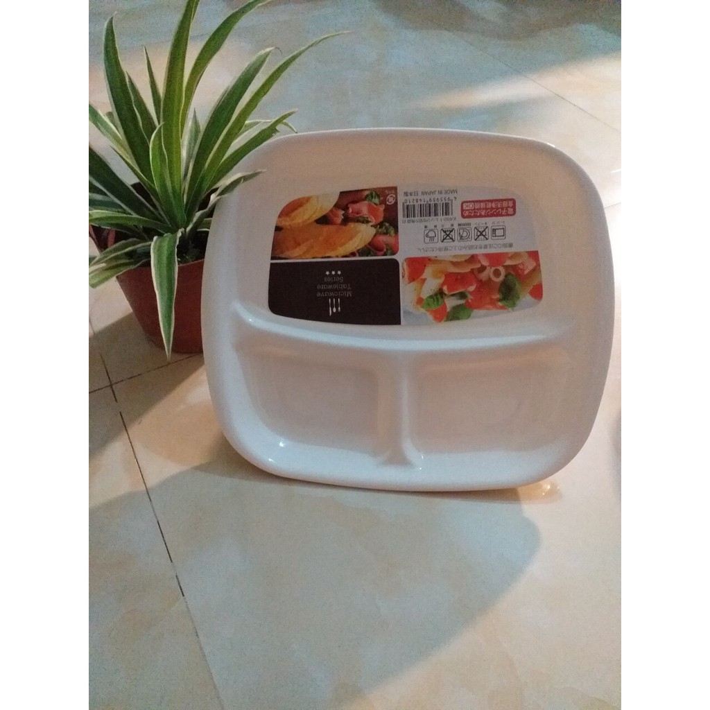 Khay ăn dặm BLW 3 ngăn Nhật Bản
