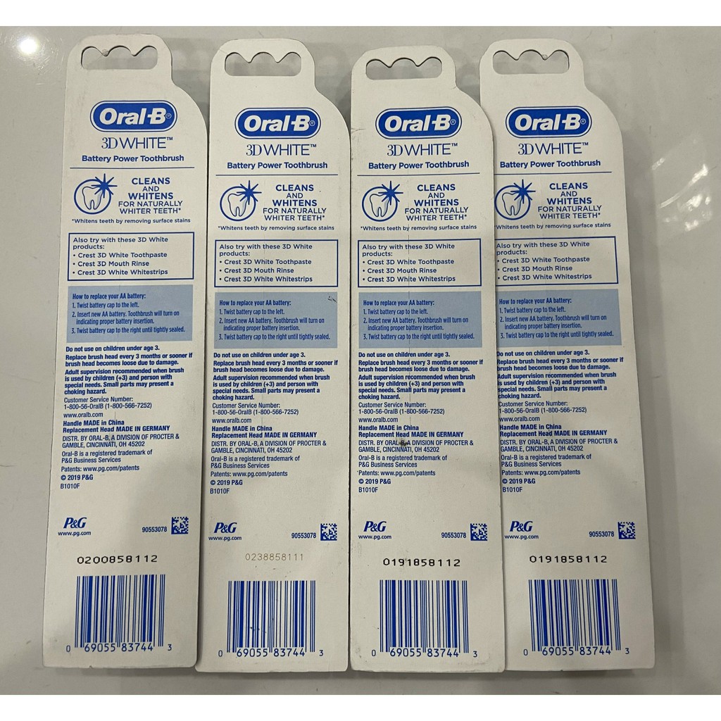 Bàn chải pin Oral B 3D White hàng USA