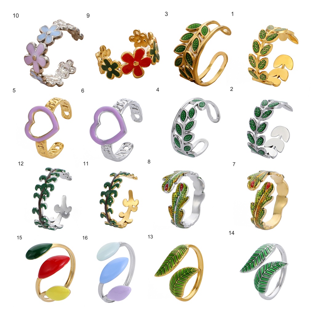 Nhẫn Hở Hình Hoa Thời Trang Dự Tiệc Cho Nữ