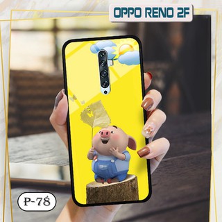 Ốp lưng kính 3D cute OPPO Reno 2F