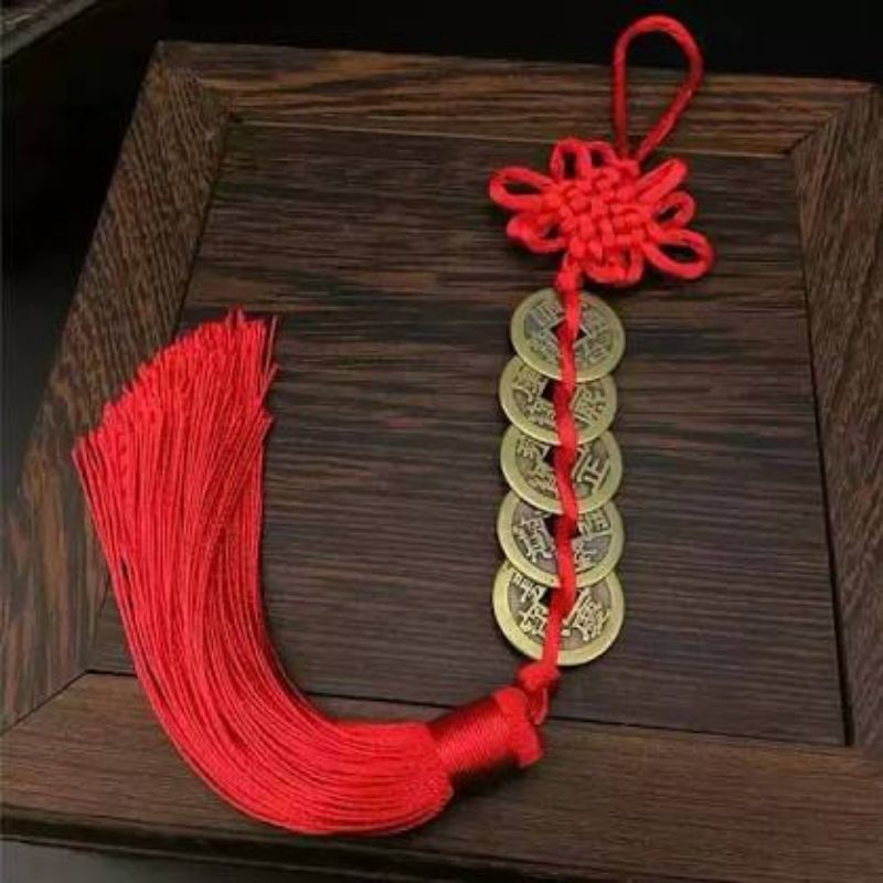 Combo 10 Dây xu ngũ đế 5 đồng xu phong thủy may mắn . day xu ngu de 5 dong xu phong thuy may man