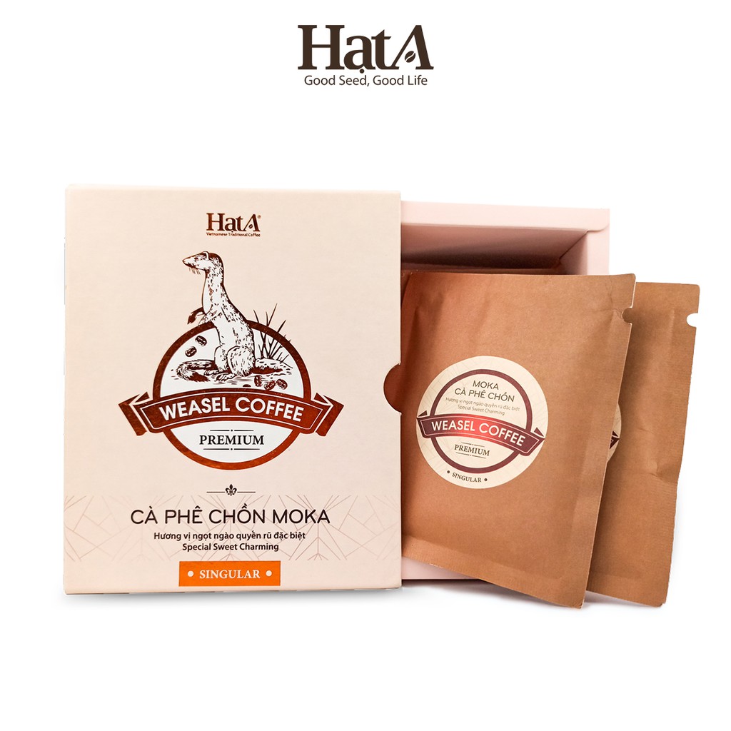 Cà phê chồn Moka Hạt A Cafe Premium Weasel Coffee vấn vương hương chocolate tuyệt hảo 120gr