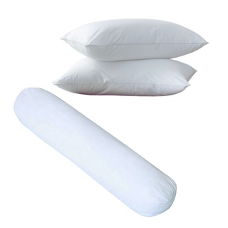 Ruột gối bông gòn ép hơi cao cấp cooldrap bông polyester êm ái combo 02 gối 50x70 + 01 gối ôm