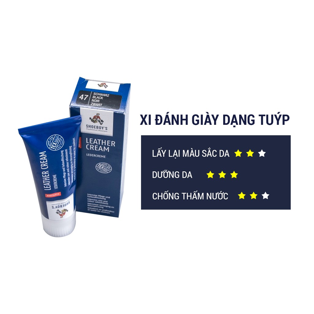 Xi đánh giày dạng tuýp, kèm đầu mút mềm tiện lợi dễ sử dụng Shoeboys Đức