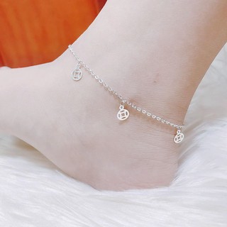 Mẫu lắc chân bạc nữ đẹp