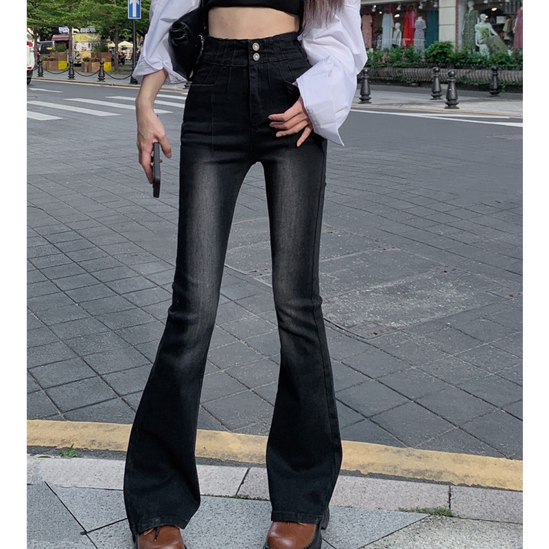 Quần Skinny Jeans Lưng Cao Thời Trang Cho Nữ