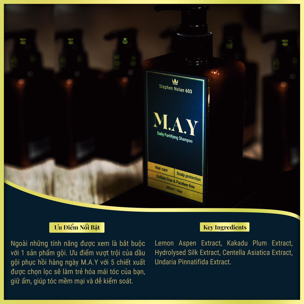 Dầu gội M.A.Y – MAY Daily Shampoo | Size 150ml | Stephen Nolan 603 | SN603