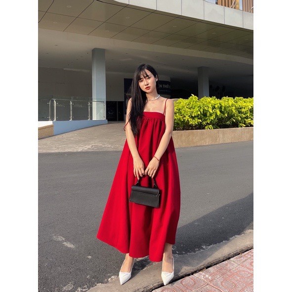 Đầm Hai Dây Maxi Ôm Ngực Dáng Suông Đủ Màu Hàng Cao Câp