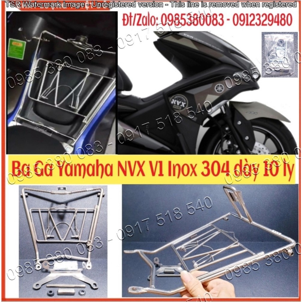 Baga NVX V1 Lượn Giữa INOX Cao Cấp Dày 10 Ly Cho Yamaha NVX 2014 - 2020