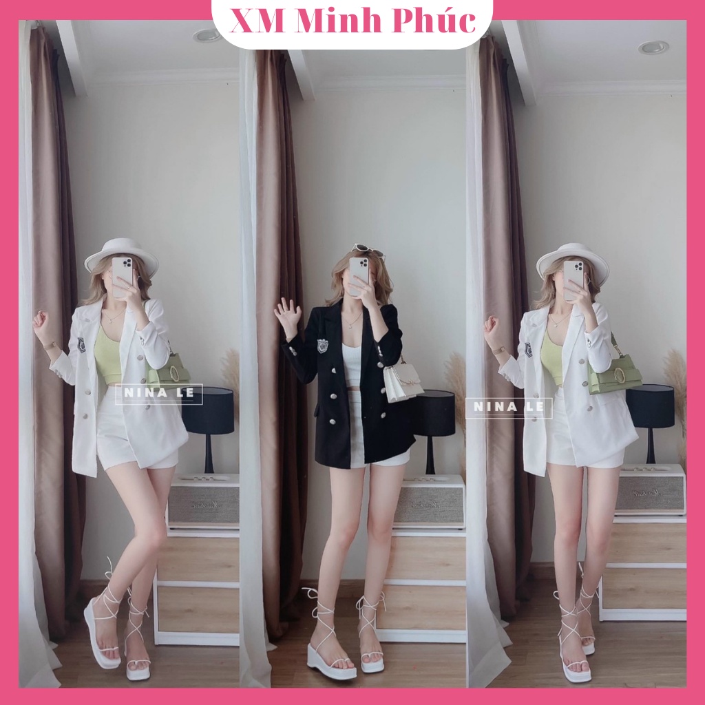 Set Bộ Nữ Sang Chảnh,áo Vest Kêt Hợp Quần Short Đùi (KÈM LÓT) Điệu Đà Duyên Dáng Thời Trang Xm Minh Phúc