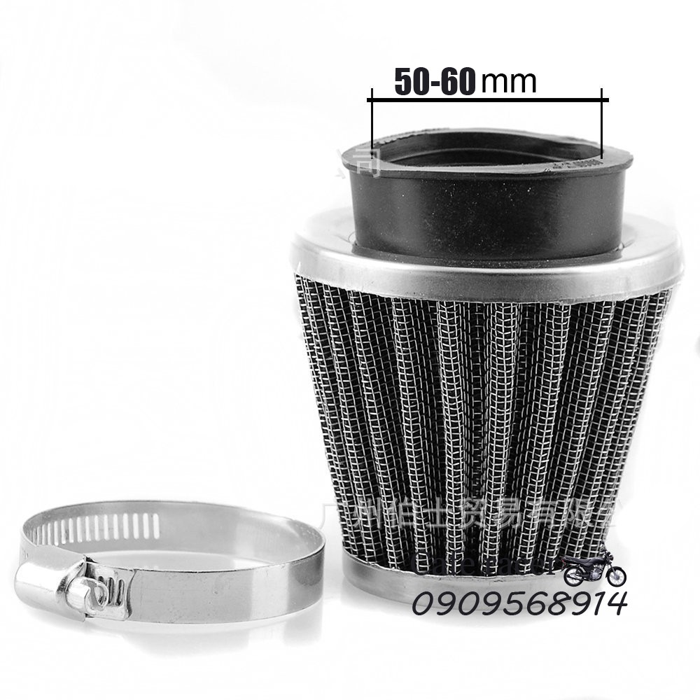 Pô air lọc gió xe mô tô loại 50-60mm