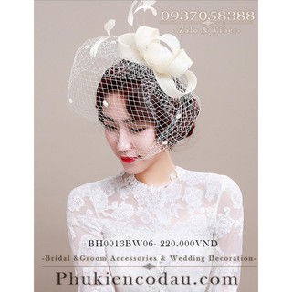 Mũ lưới cô dâu BH0013BW06