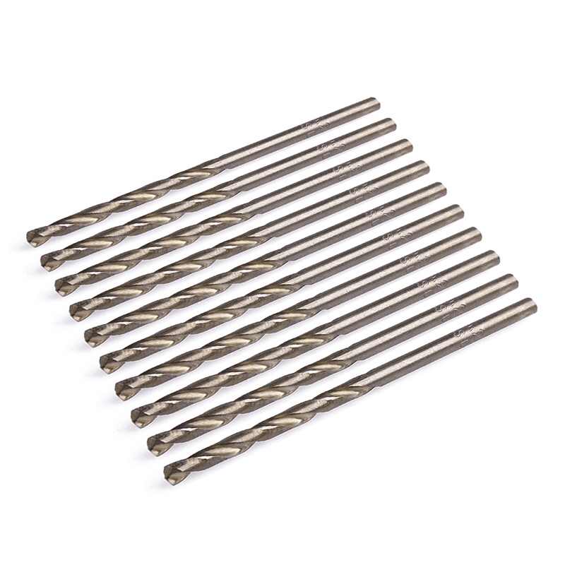 Bộ 10 Mũi Khoan Xoắn Tốc Độ Cao Bằng Thép Tiện Dụng