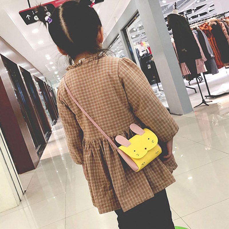Túi Đeo Chéo Vai Bằng Da Pu Họa Tiết Hoạt Hình Dễ Thương Dành Cho Nữ