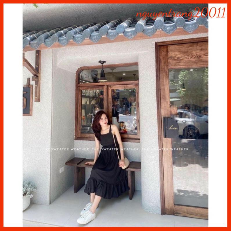 Váy Maxi Hai Dây Buộc Lưng 🍍 𝗦𝗜𝗘̂𝗨 𝗫𝗜𝗡𝗛 𝗛𝗘̀ 𝟮𝟬𝟮𝟭 🍍 Chất Vải Thô Nhẹ Nhàng Cao Cấp | BigBuy360 - bigbuy360.vn