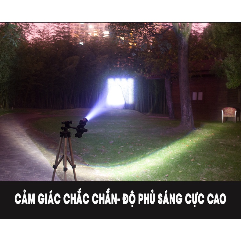 [T6] Đèn Pin Siêu Sáng UltraFire Led Cree Cao Cấp Hợp Kim Chống Nước Pin Có Thể Sạc Lại Full box(Loại Tốt)