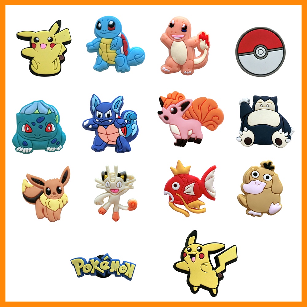 Phụ kiện trang trí giày crocs jibbitz pokemon dễ thương