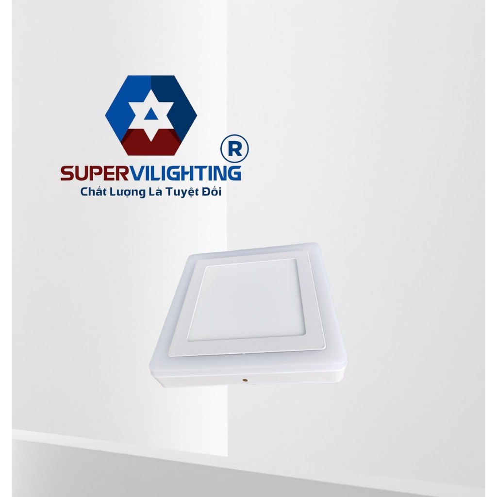 Ốp nổi viền SuperVilighting, MS ONV-12+4-18+6-XD, Công suất 12+4W và 18+6W,CRI&gt;90, RA&gt;80, Bảo hành 24 tháng