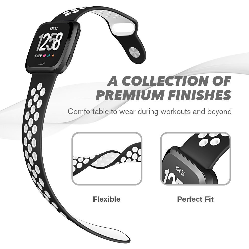 Dây đeo silicone thoáng khí thay thế cho đồng hồ thông minh Fitbit Versa 2 Lite