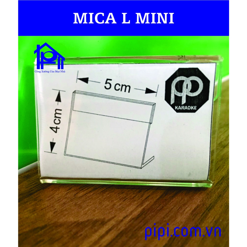 MENU MICA L, MICA ĐỂ BÀN, BẢNG GIÁ MICA, KỆ THÔNG TIN SẢN PHẨM mini để bàn, trong suốt, NHIỀU kích thước, sẵn giao ngay