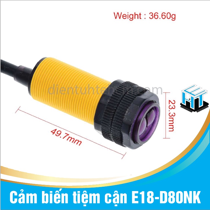 Cảm biến tiệm cận E18-D80NK - Cảm Biến Vật Cản Hồng Ngoại E18-D80NK