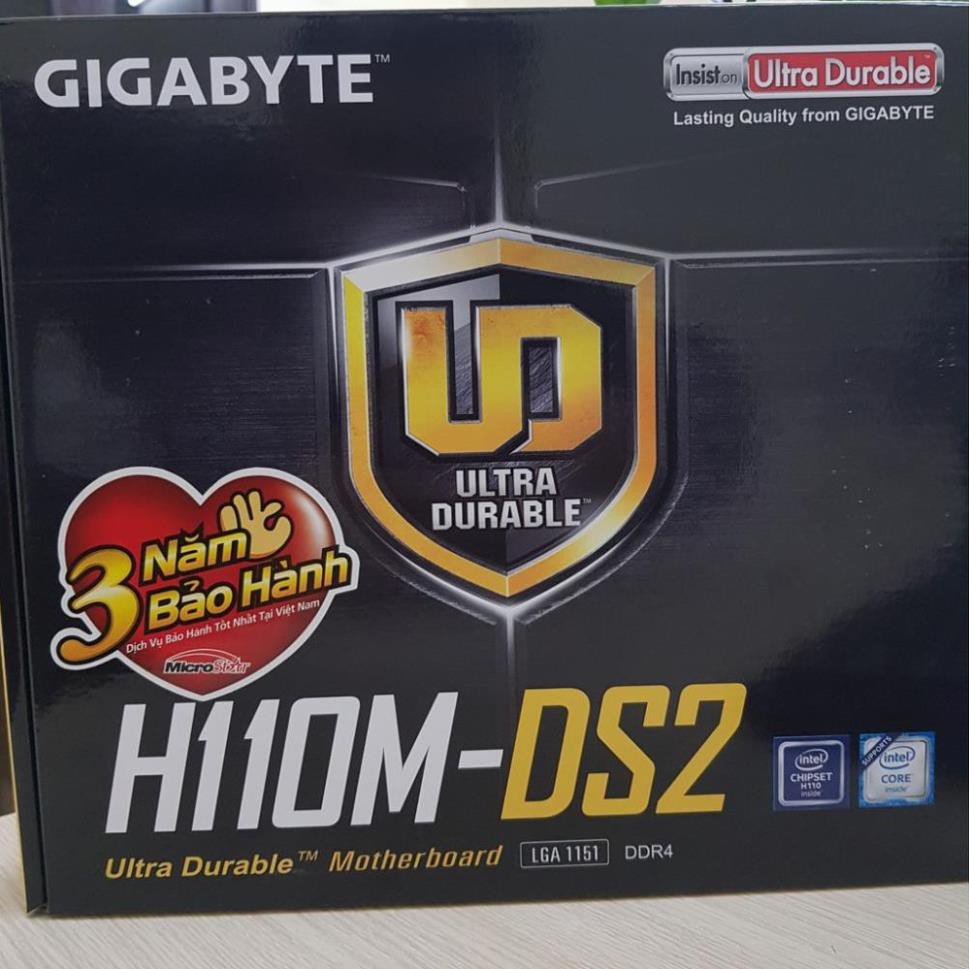 Main Gigabyte H110M DS2 (Chipset Intel H110/ Socket LGA1151/ VGA onboard) - BH 36 tháng