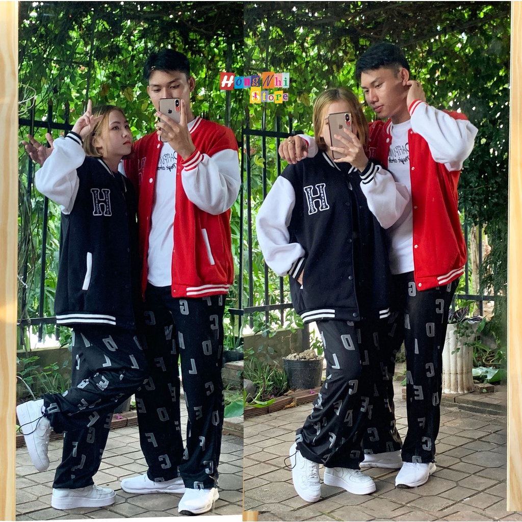 Áo Khoác Bomber Chữ H Supreand Neverhood Ulzzang Unisex Dáng Rộng Nam Nữ - MM
