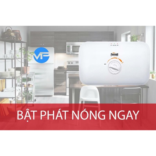 Bình nóng trực tiếp ferroli RITA TM TE TẶNG BÁT SEN VÀ DÂY BÁT