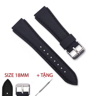 Dây đồng hồ silicon mềm đẹp size 18mm
