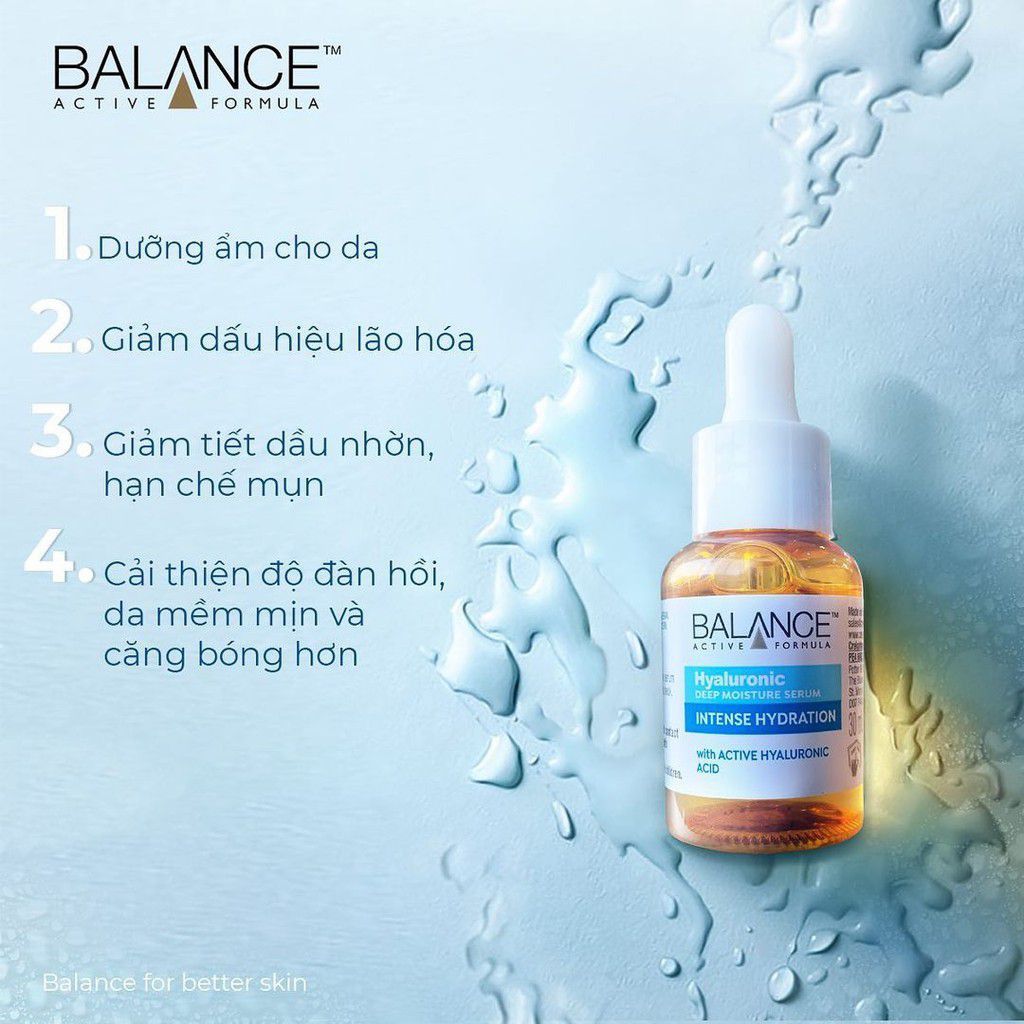 Serum Cấp Nước Dưỡng Ẩm Balance Active Formula Hyaluronic Deep Moisturizing 30ml