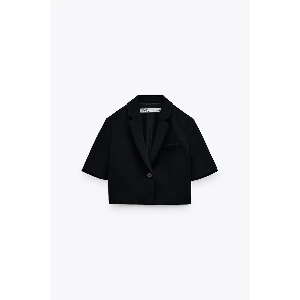 (2 MÀU) ÁO KHOÁC BLAZER ZRA NỮ CỘC TAY DÁNG CROPTOP | BigBuy360 - bigbuy360.vn