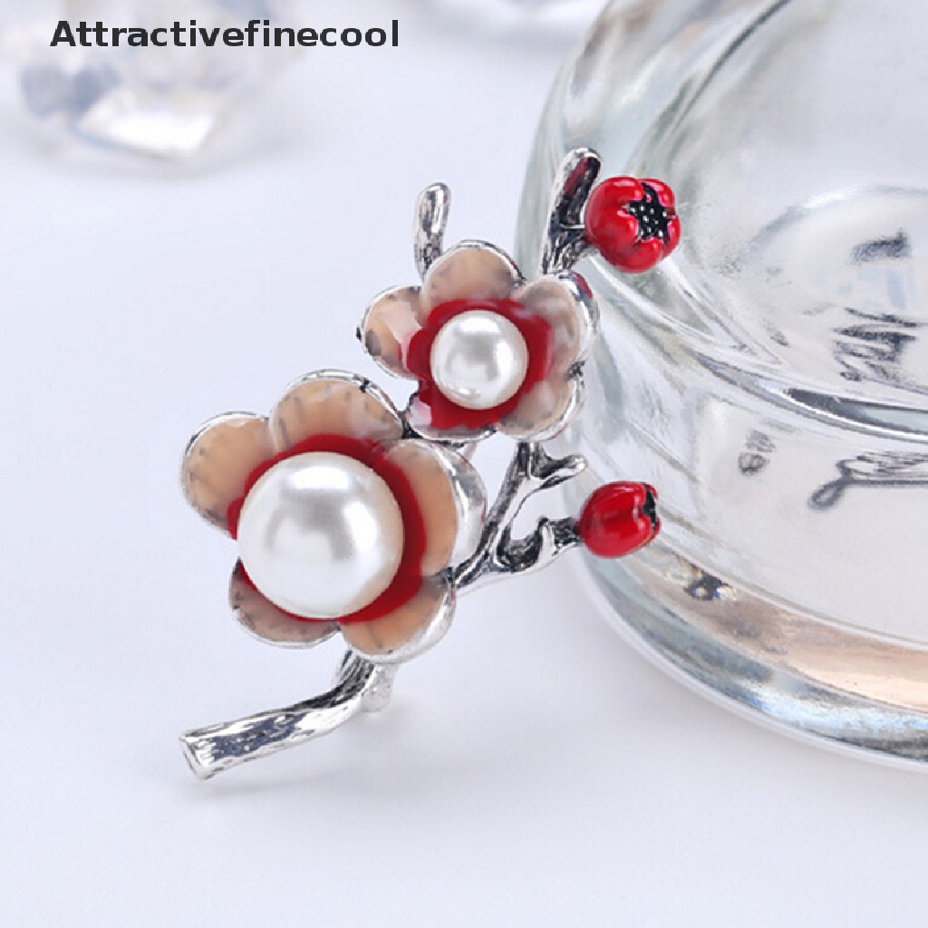 Ghim Cài Áo Hình Cây Hoa Đính Ngọc Trai Nhân Tạo Thời Trang