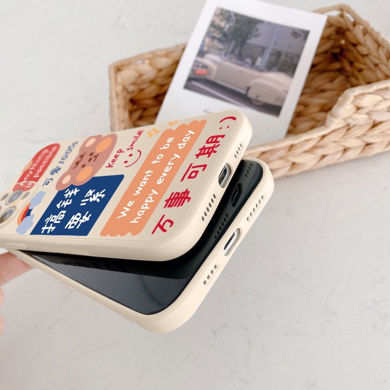Ốp lưng Gấu Keep Smile cho iphone 7plus/8plus/x/xs/xs max/11/11pro max/12/12pro max.