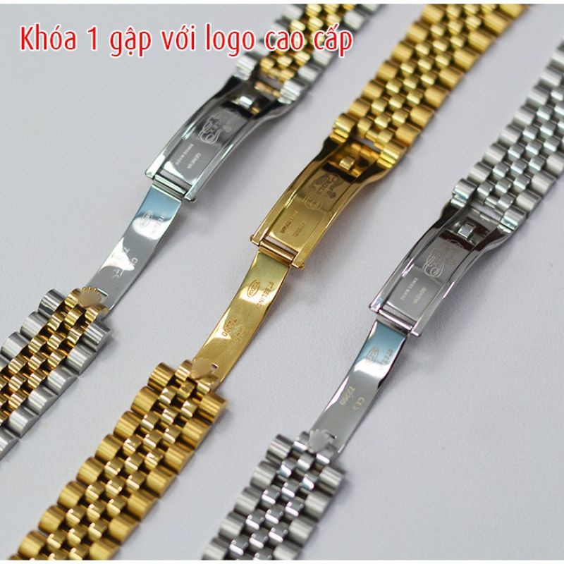 Dây đồng hồ Rolex 5 mắt, đúc xịn, size 20,ảnh tự chụp thật 100%